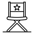 Vblog director chair icon, outline style