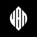 VBM circle letter logo design with circle and ellipse shape. VBM ellipse letters with typographic style. The three initials form a Royalty Free Stock Photo