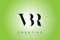 VBR abstract letter logo design Royalty Free Stock Photo