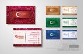 Vcard business card set 4 color Royalty Free Stock Photo