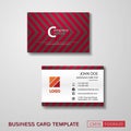 Vcard business card set play red Royalty Free Stock Photo