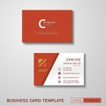 Vcard business card set red Royalty Free Stock Photo