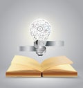Vcetor book and light bulb of business concept Royalty Free Stock Photo