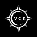 VCK abstract technology logo design on Black background. VCK creative initials letter logo concept Royalty Free Stock Photo