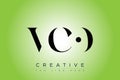 VCO abstract letter logo design Royalty Free Stock Photo