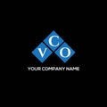 VCO letter logo design on WHITE background. VCO creative initials letter logo concept. VCO letter design Royalty Free Stock Photo