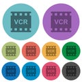 VCR movie standard color darker flat icons