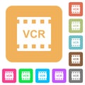 VCR movie standard rounded square flat icons