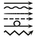 Vctor illustration of arrows icon set. Isolated.