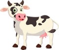 Vctor illustration of cute cow cartoon Royalty Free Stock Photo