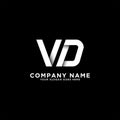 VD letter logo designs, clean and clever logo template Royalty Free Stock Photo