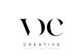 VDC abstract letter logo design Royalty Free Stock Photo