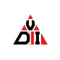 VDI triangle letter logo design with triangle shape. VDI triangle logo design monogram. VDI triangle vector logo template with red Royalty Free Stock Photo