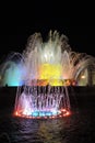 VDNKH park architecture in Moscow. The Stone Flower Fountain.