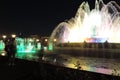 VDNKH park architecture in Moscow. The Stone Flower Fountain.