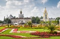 VDNKh park with old soviet architecture in Moscow