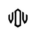 VDV letter logo design with polygon shape. VDV polygon and cube shape logo design. VDV hexagon vector logo template white and Royalty Free Stock Photo