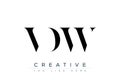 VDW abstract letter logo design Royalty Free Stock Photo