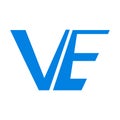 VE letter logo vector