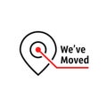 We ve moved like location pin