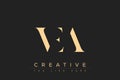 VEA abstract letter logo design Royalty Free Stock Photo