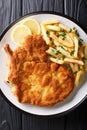 Veal alla Milanese cotoletta alla milanese with French fries c