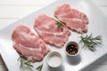 Veal escalopes with spices. Royalty Free Stock Photo