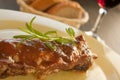 Veal ribs with sauce Royalty Free Stock Photo