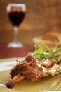 Veal ribs with sauce Royalty Free Stock Photo