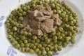 Veal stew with peas Royalty Free Stock Photo
