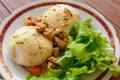 Veal stew with steamed yeast dumplings