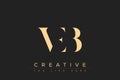 VEB abstract letter logo design Royalty Free Stock Photo