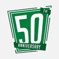 50 years celebrating anniversary design template. 50th anniversary logo. Vector and illustration.