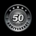 50 years anniversary celebration. 50th anniversary logo design. Fifty years logo. Royalty Free Stock Photo
