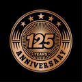 125 years anniversary celebration. 125th anniversary logo design. 125years logo.