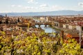 Vecchio Bridge and Arno River, ancient cityscape of Florence Italy.