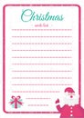 Vecor Christmas wish list template colorful style