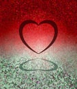 Vecor reflective valentine mosaic heart