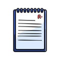 Vectio Cartoon Notepad School Illustration Icon Isolated