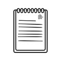 Vectio Cartoon Notepad School Illustration Icon Isolated