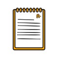 Vectio Cartoon Notepad School Illustration Icon Isolated