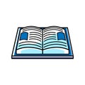 Vectio Cartoon Open Book School Illustration Icon Isolated