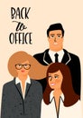 Vectior illustration with office workers.