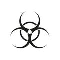 Vectoor illustration of black biohazard sign. Isolated. Royalty Free Stock Photo