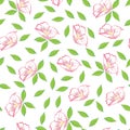 Abstract pink flower seamless pattern background Royalty Free Stock Photo