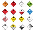 Classification of dangerous goods. Warning sign of Globally Harmonized System. Transport Hazard. Royalty Free Stock Photo