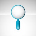 Vector 3d Blue Magnifying Glass