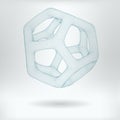 Vector 3D Model Lowpoly Dodecahedron Concept Icon