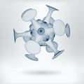 Vector 3D Model Utility Fog Particle HiTech Concept Icon