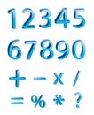 Vector: 3D numeric digits